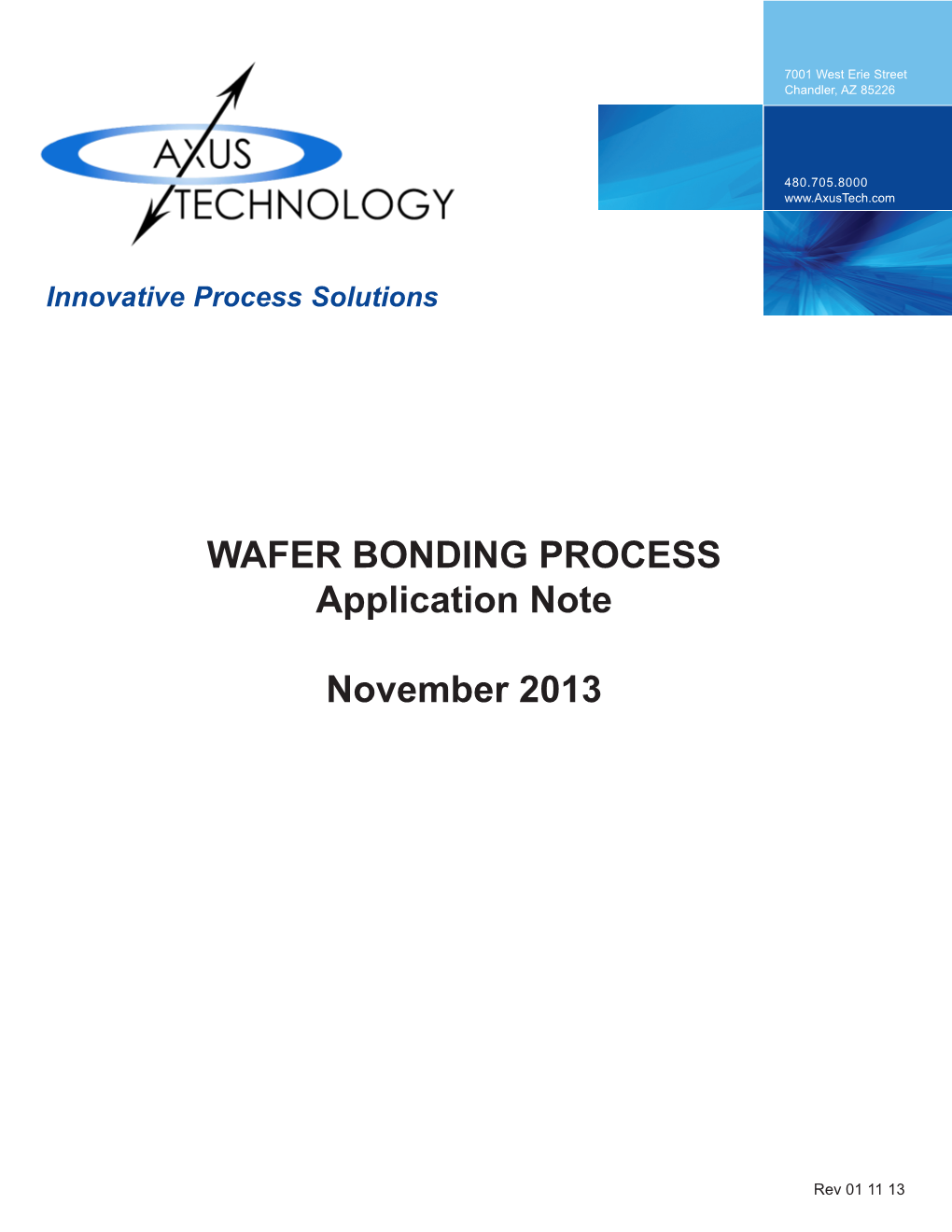 Wafer Bonding Application Note