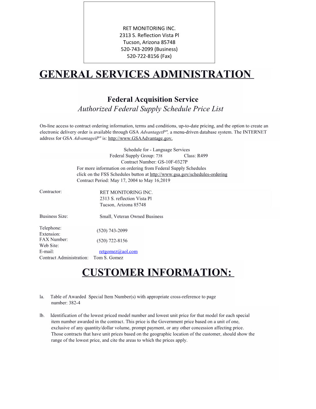 General Services Administration s16