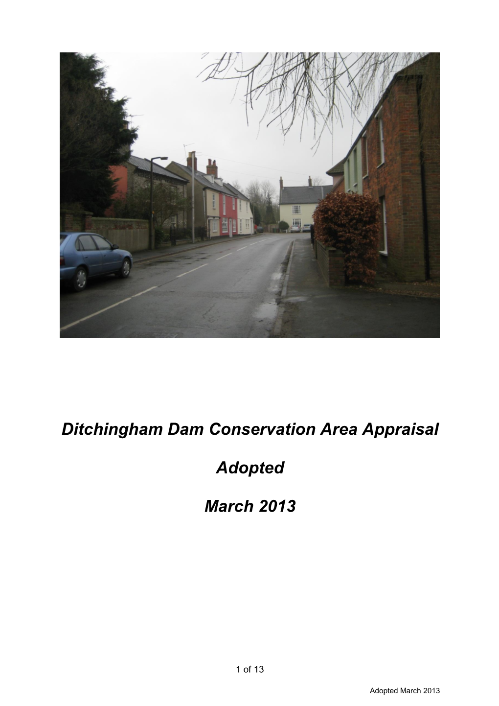 Ditchingham Dam Conservation Area Appraisal