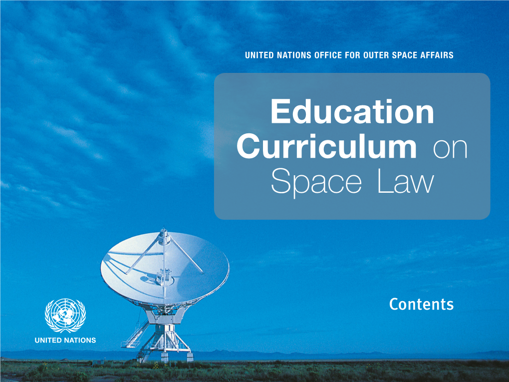 Education Curriculum on Space Law