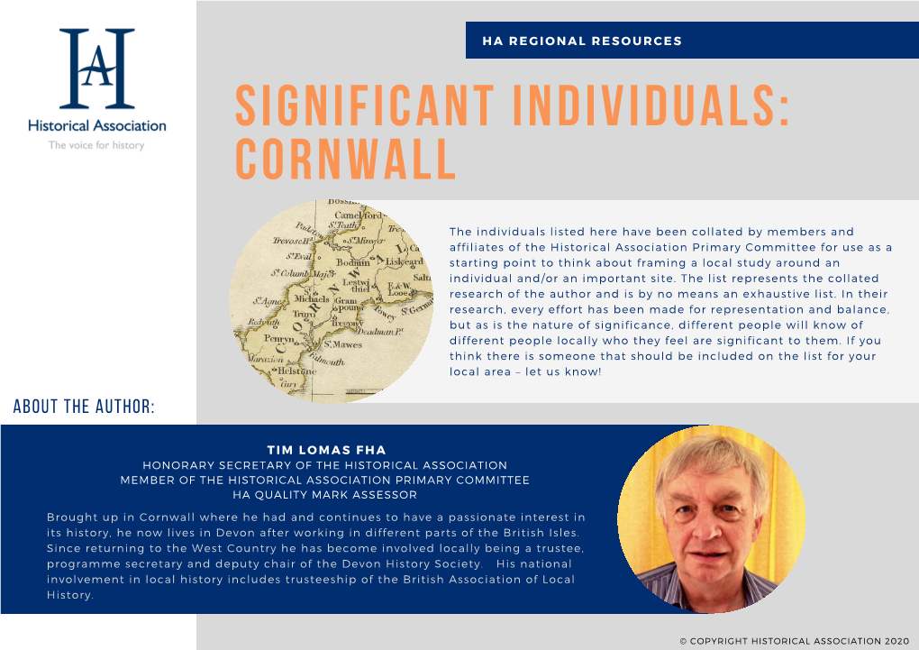 Significant Individuals: CORNWALL