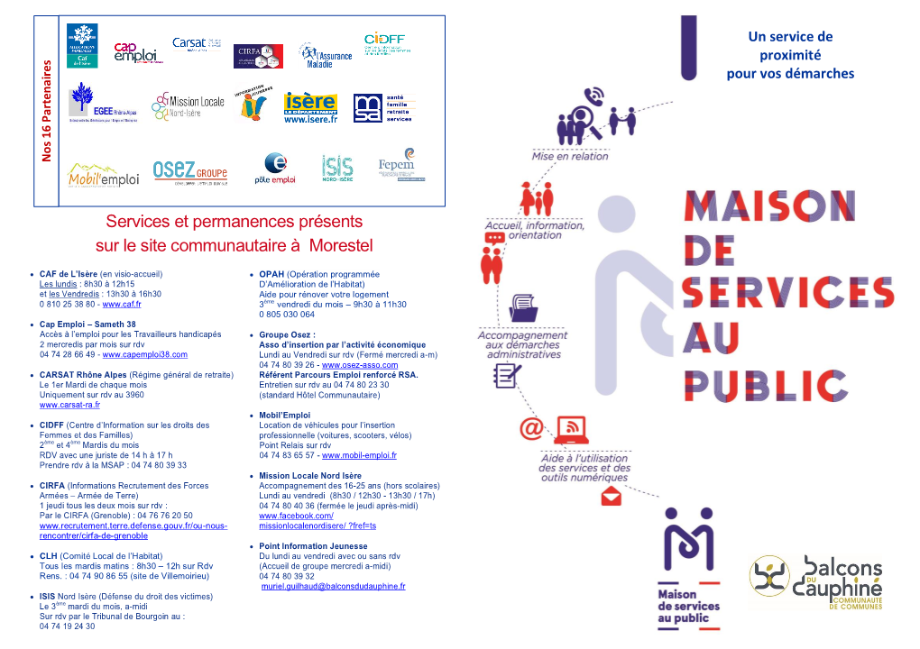 Services Et Permanences Présents Sur Le Site Communautaire À Morestel