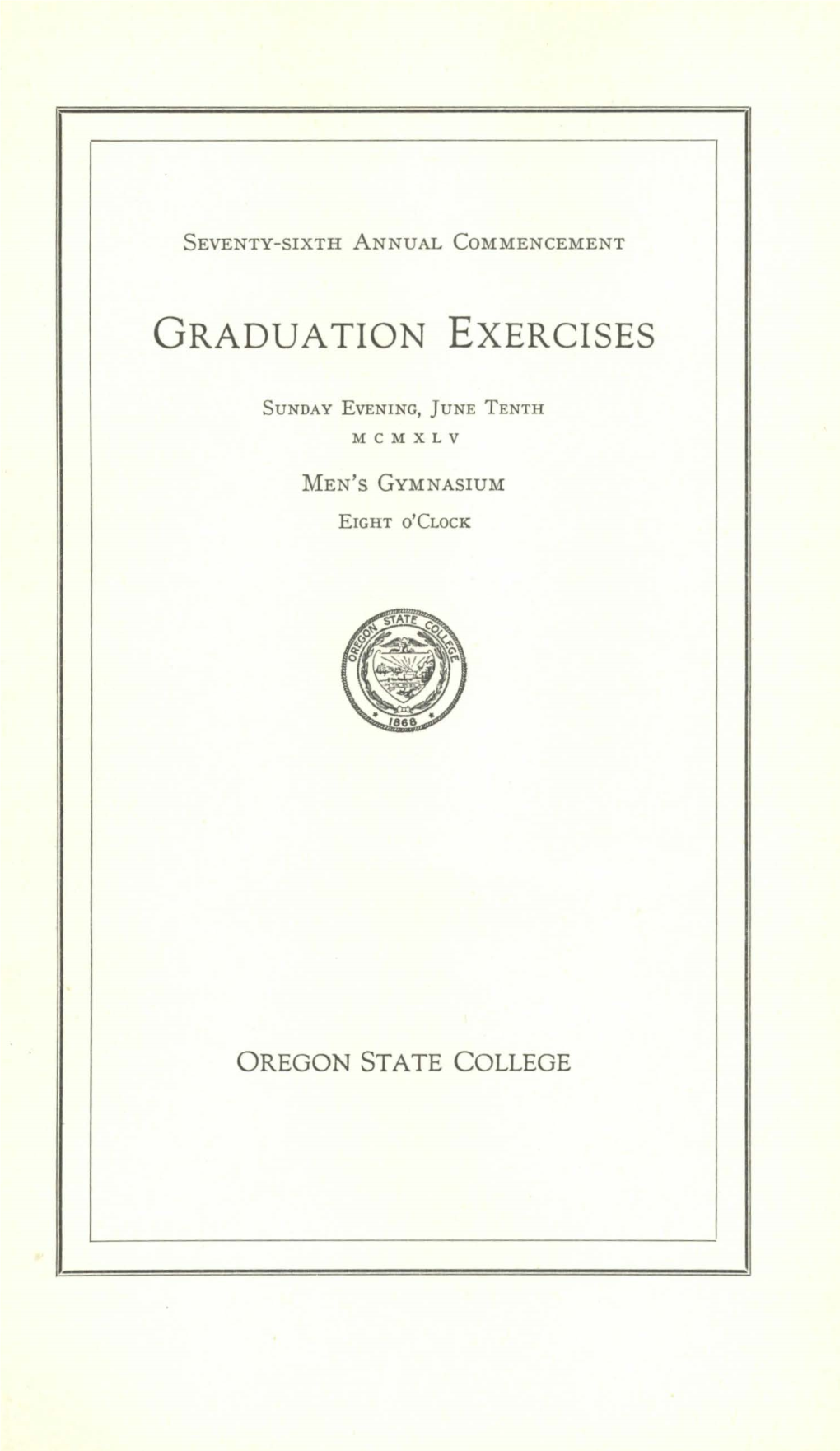 Graduation Exercises