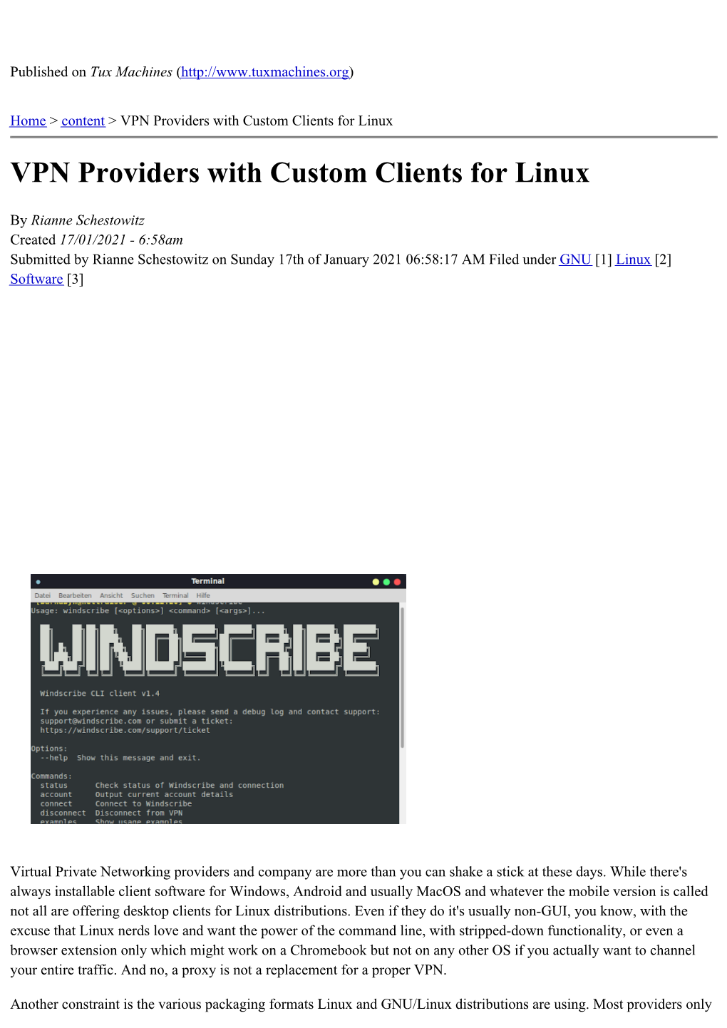 VPN Providers with Custom Clients for Linux