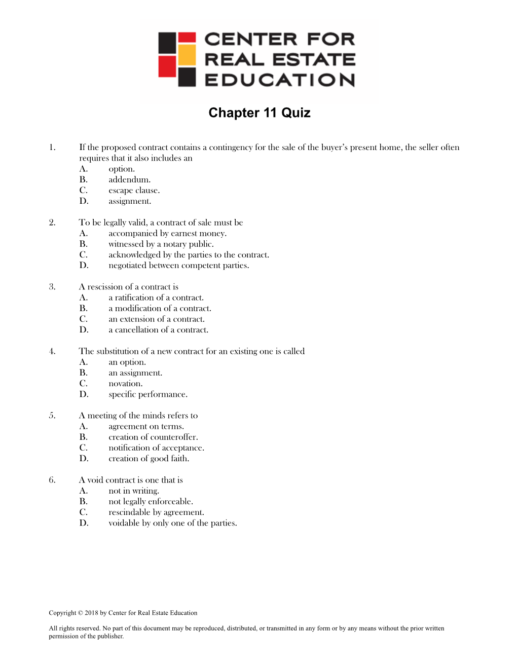 Chapter 11 Quiz