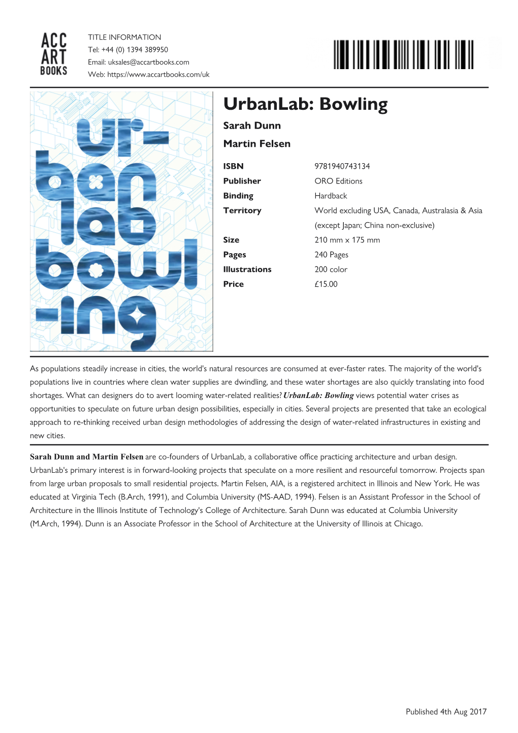 Urbanlab: Bowling Datasheet