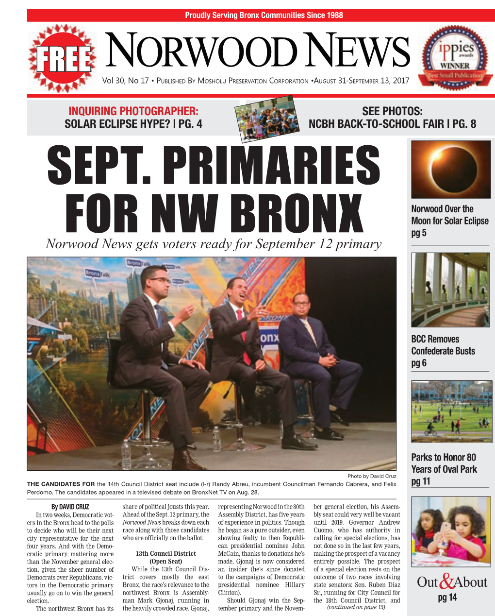 Sept. Primaries for Nw Bronx