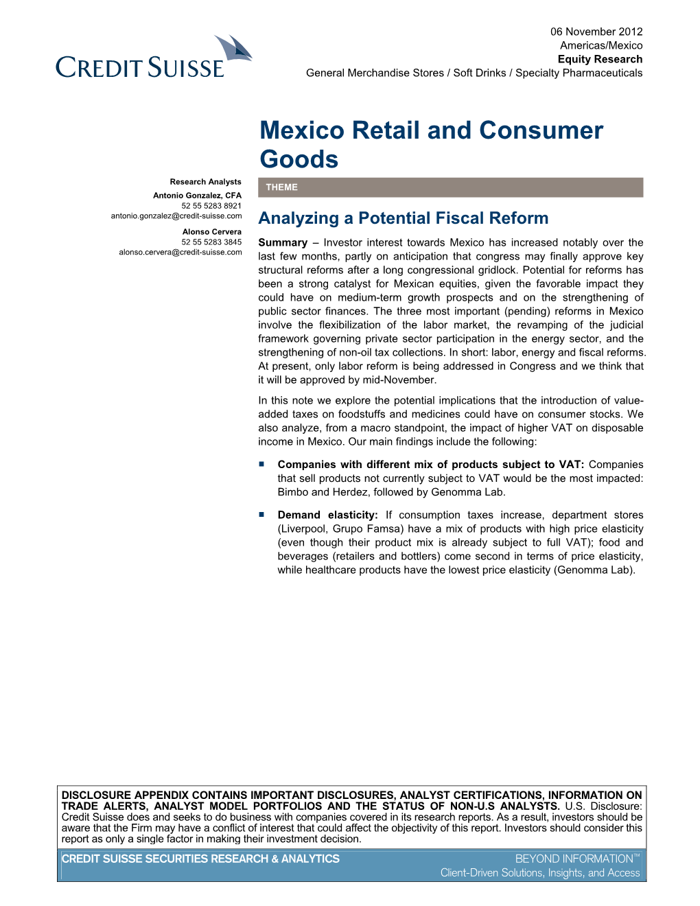 Mexico Retail and Consumer Goods