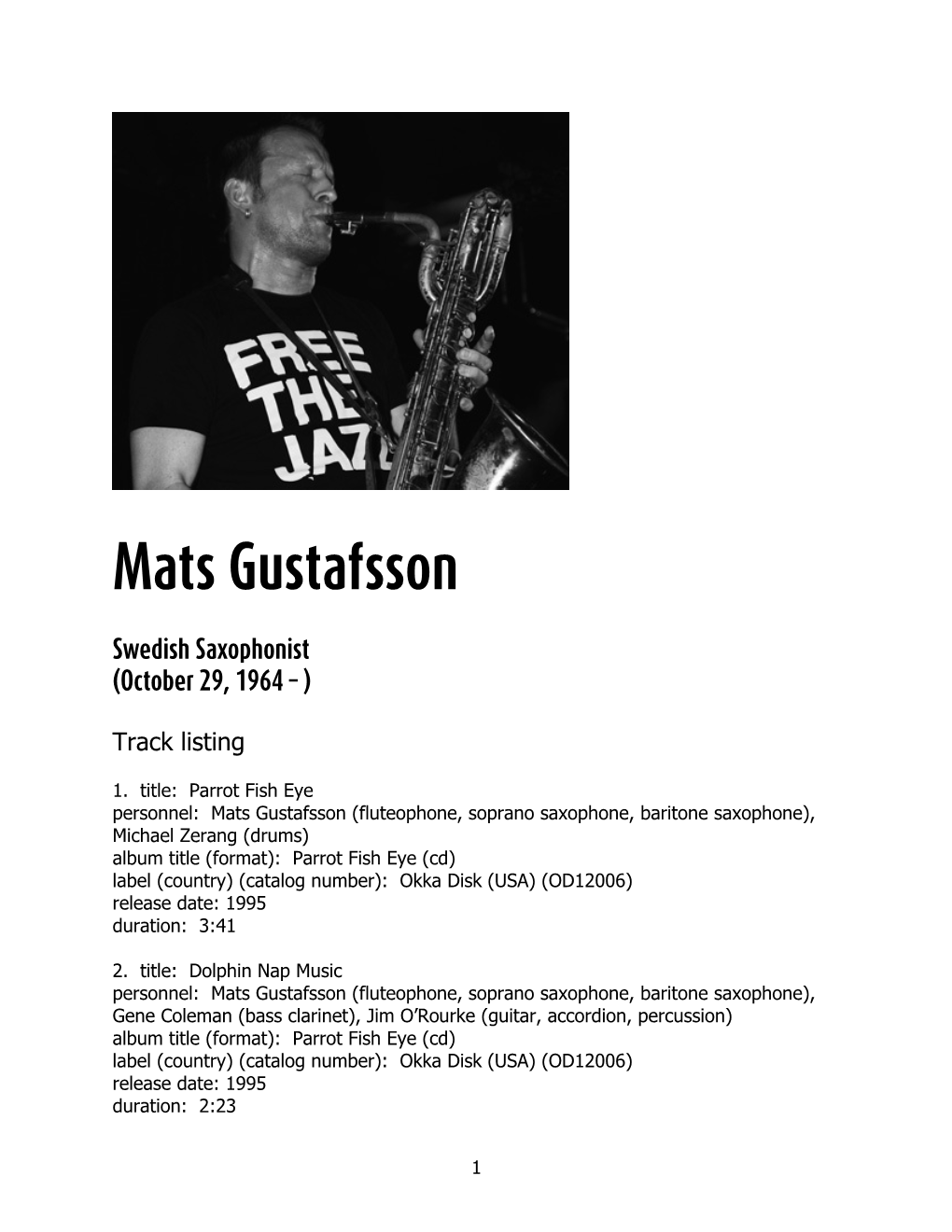 Mats Gustafsson