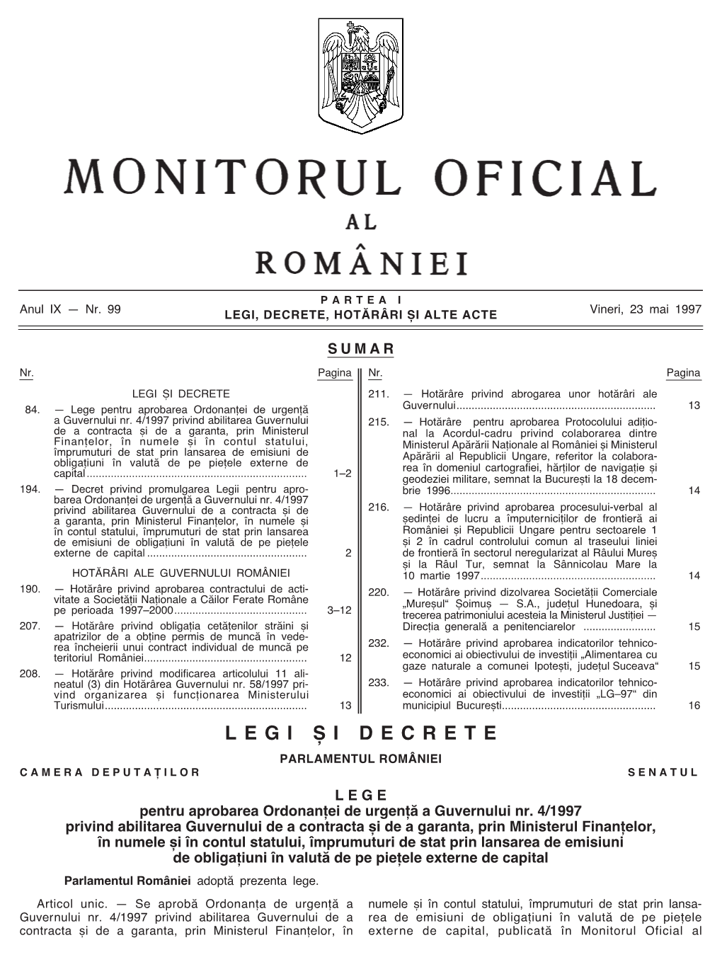 Monitorul Oficial Partea I