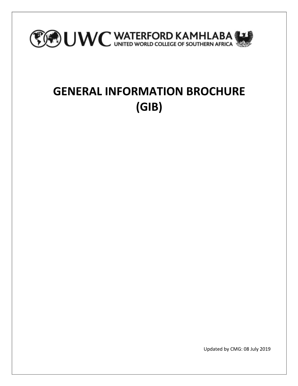 General Information Brochure (Gib)