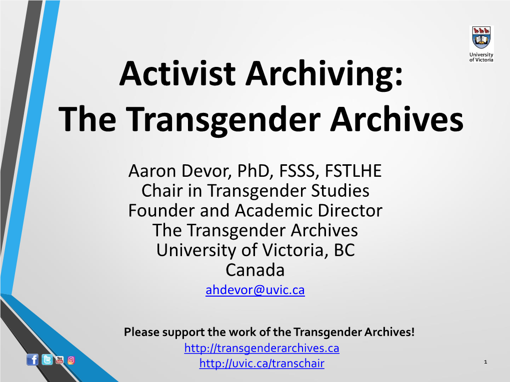 The Transgender Archives
