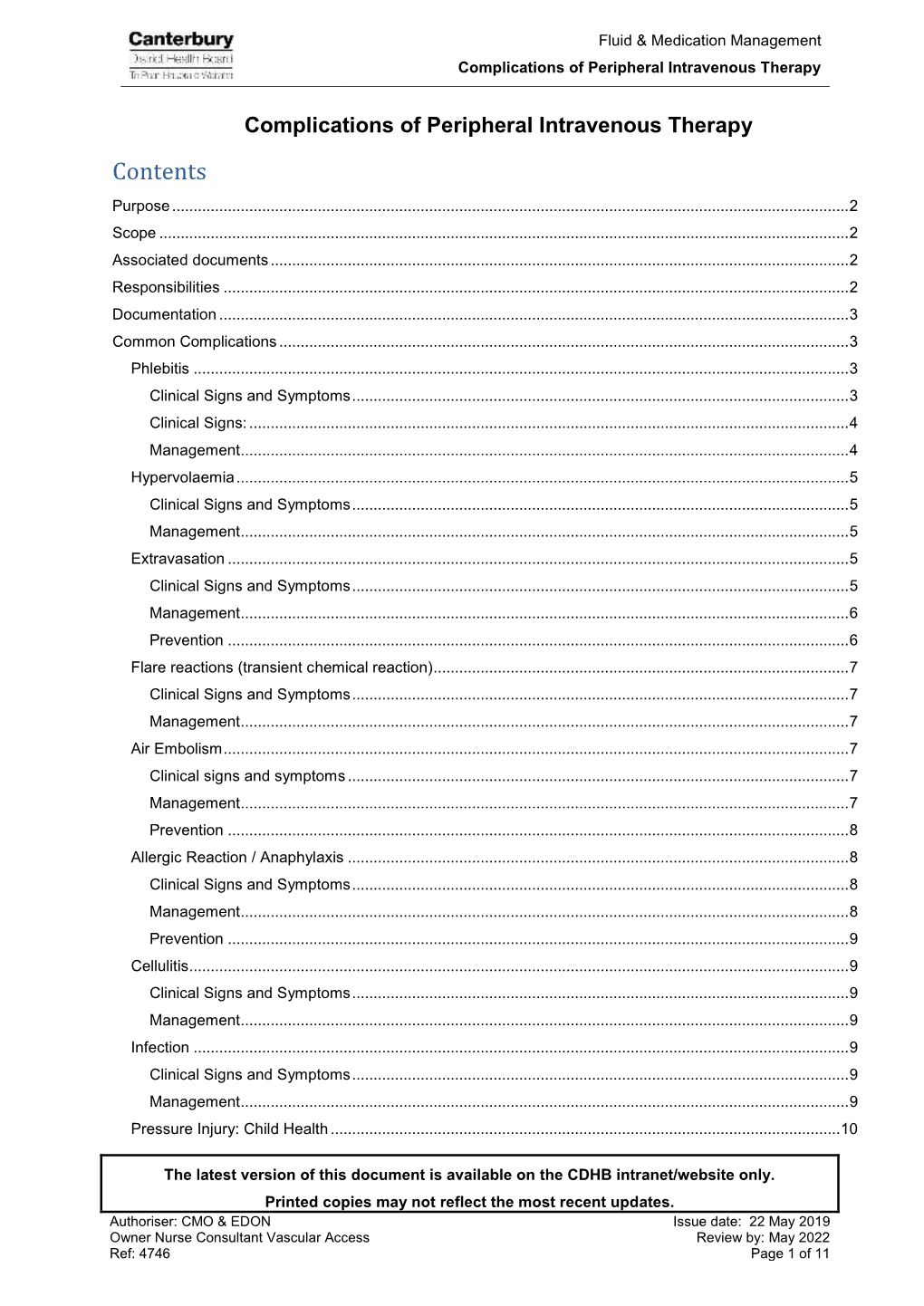 Complications of IV Therapy Are Upheld