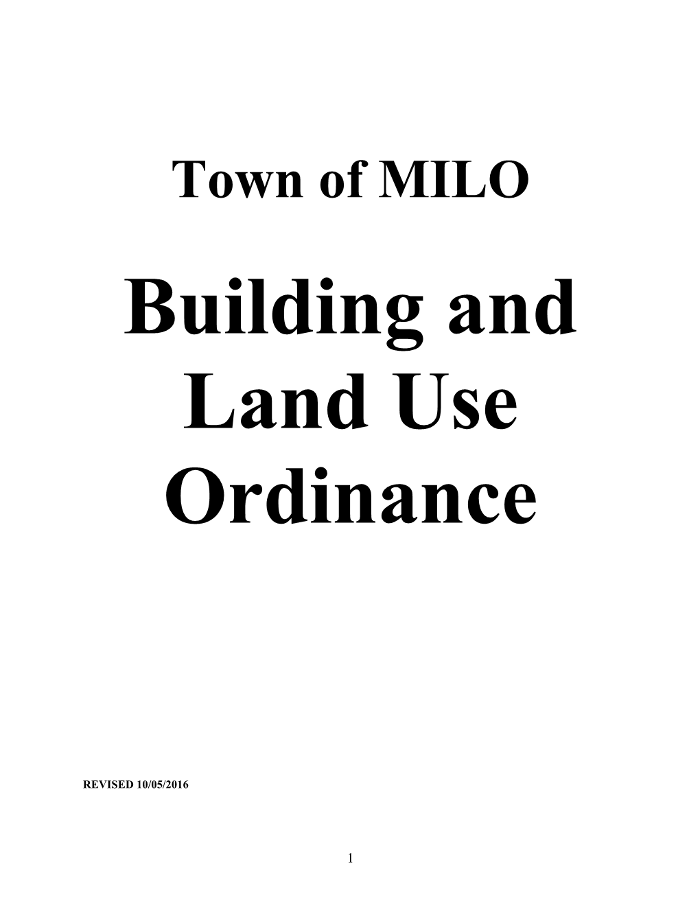 Building and Land Use