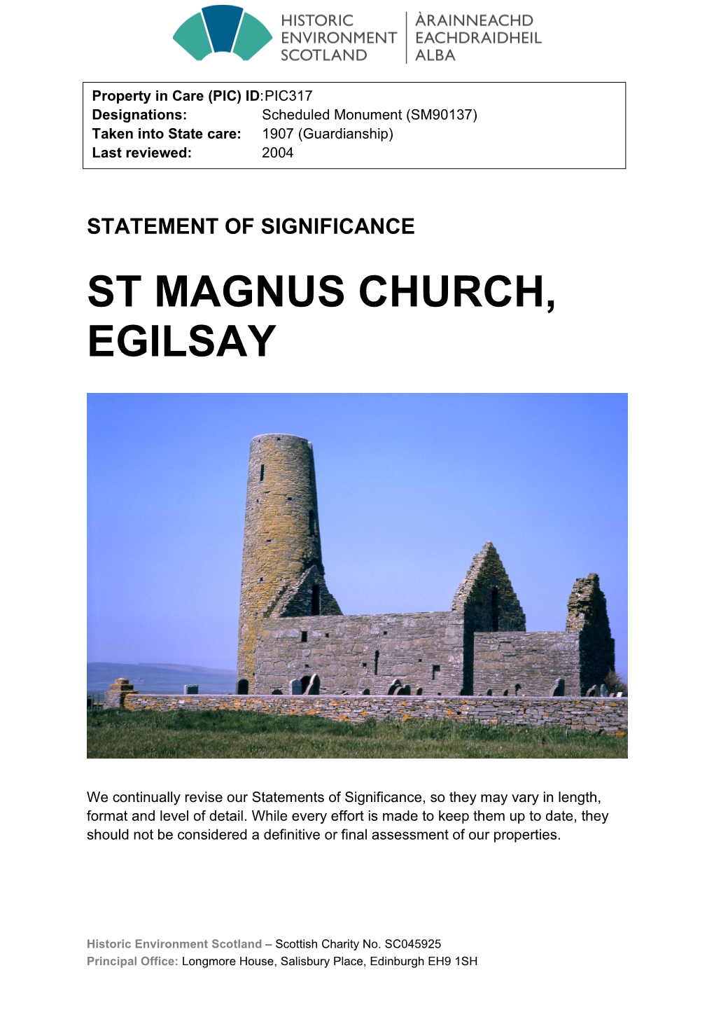 St Magnus Church Egilsay