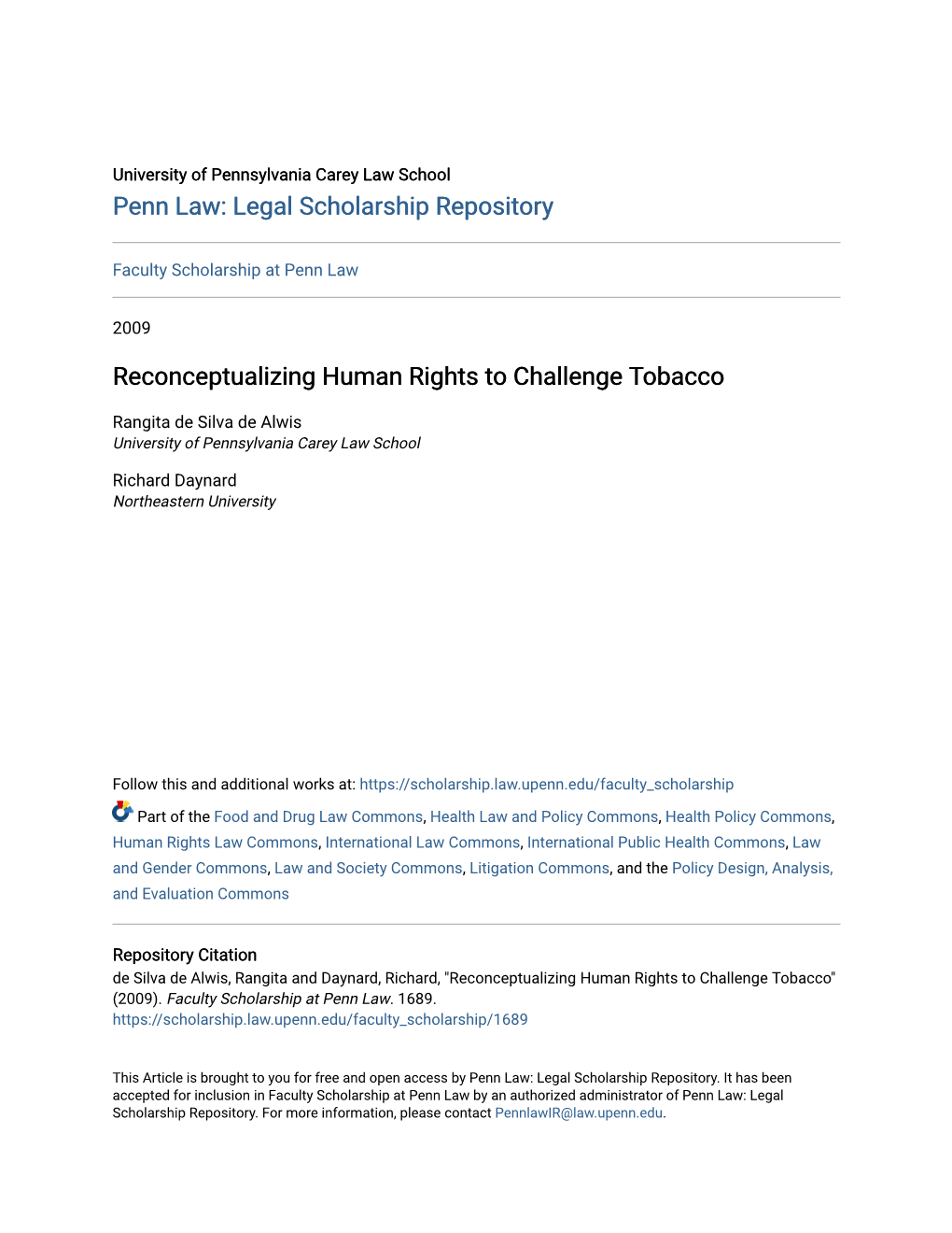 Reconceptualizing Human Rights to Challenge Tobacco