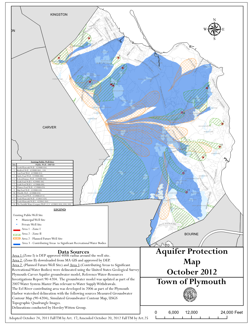 Aquifer Protection Map October 2012 Town of Plymouth