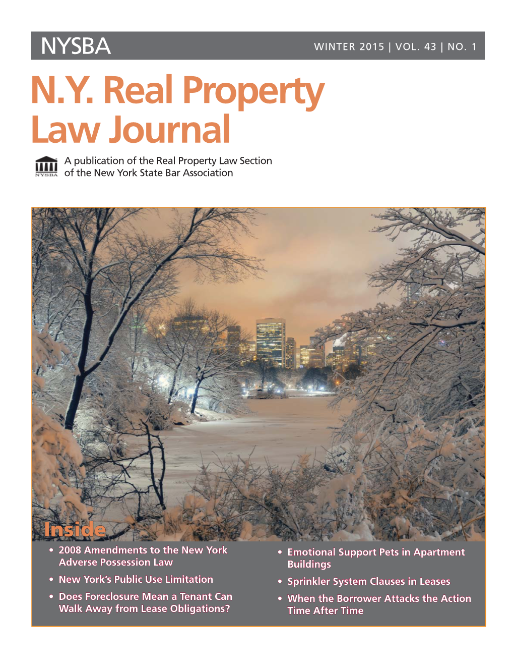 Nysba Winter 2015 | Vol