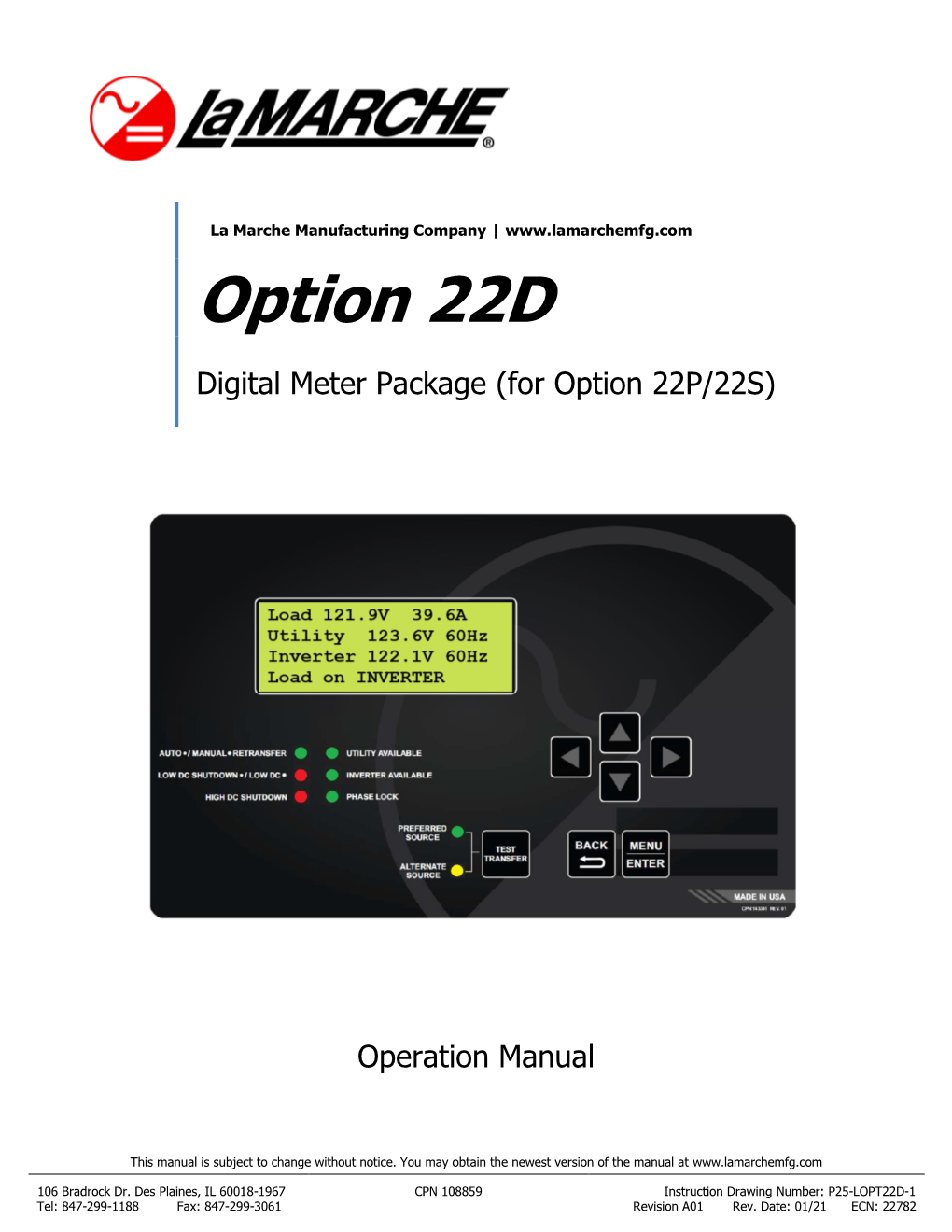 Option 22D Instruction Manual