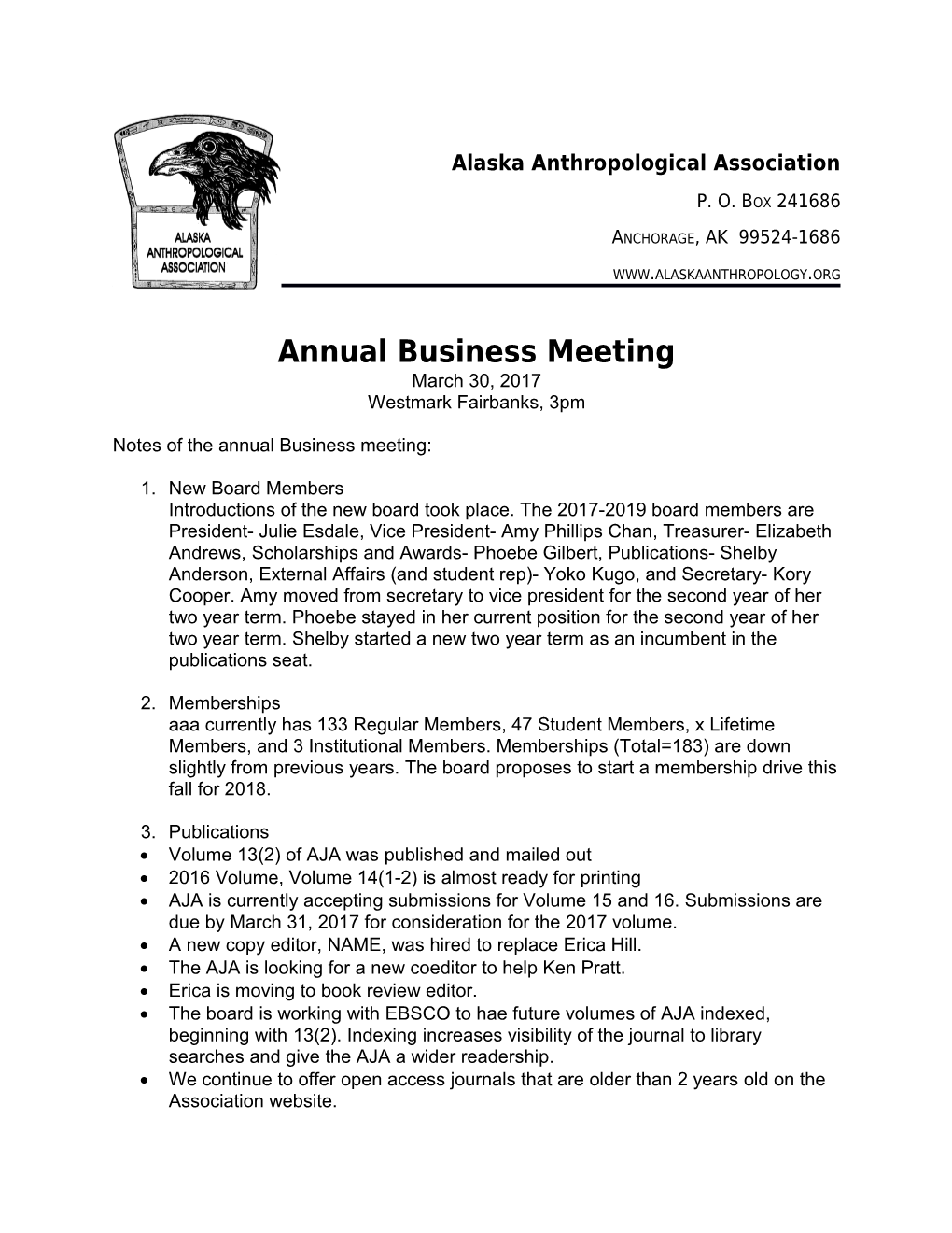 Alaska Anthropological Association