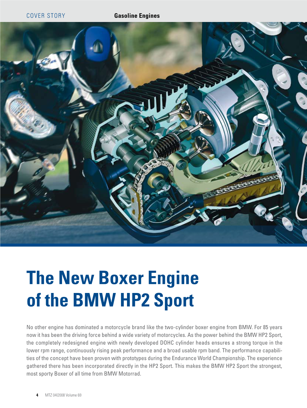 The New Boxer Engine of the BMW HP2 Sport