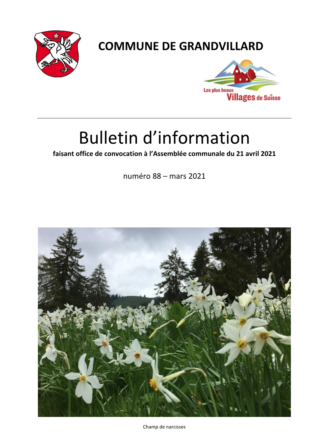 Bulletin D'information Communal Quelques Rubriques À L'intention Des Aînés