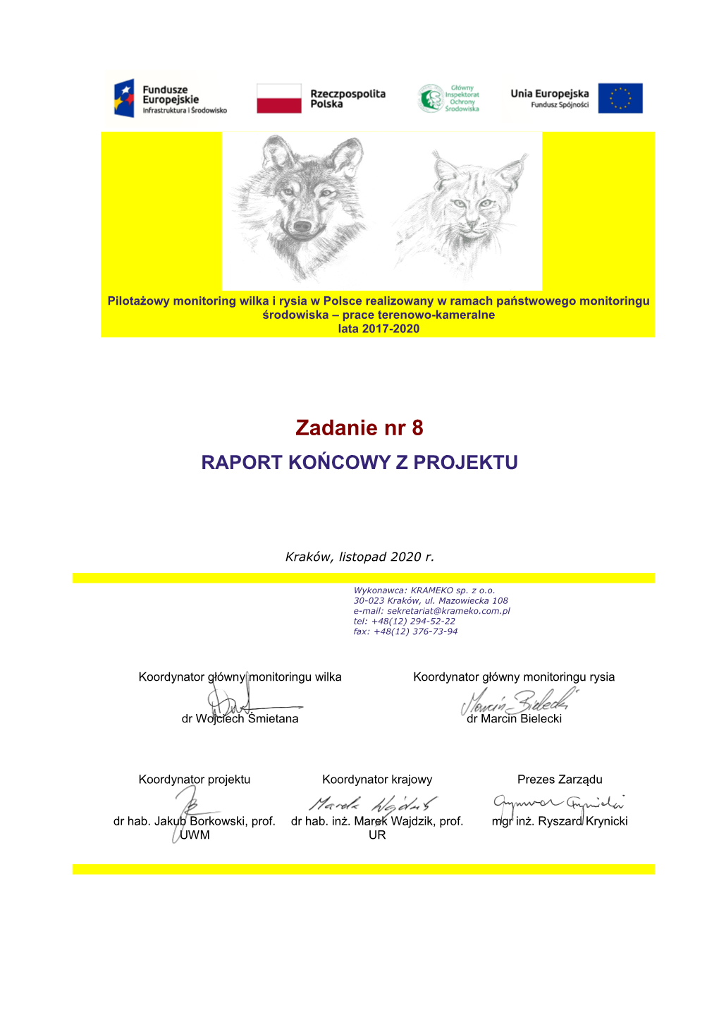 Zadanie Nr 8 RAPORT KOŃCOWY Z PROJEKTU