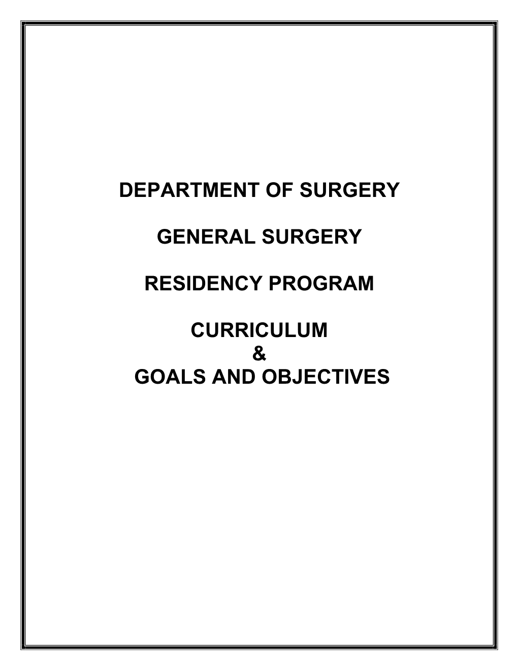 Department of Surgery