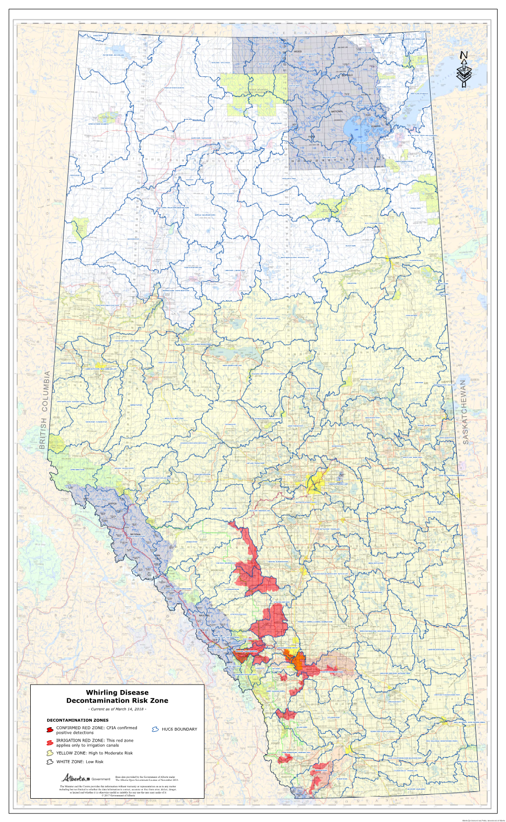 Whirling Disease Decontamination Risk Zone