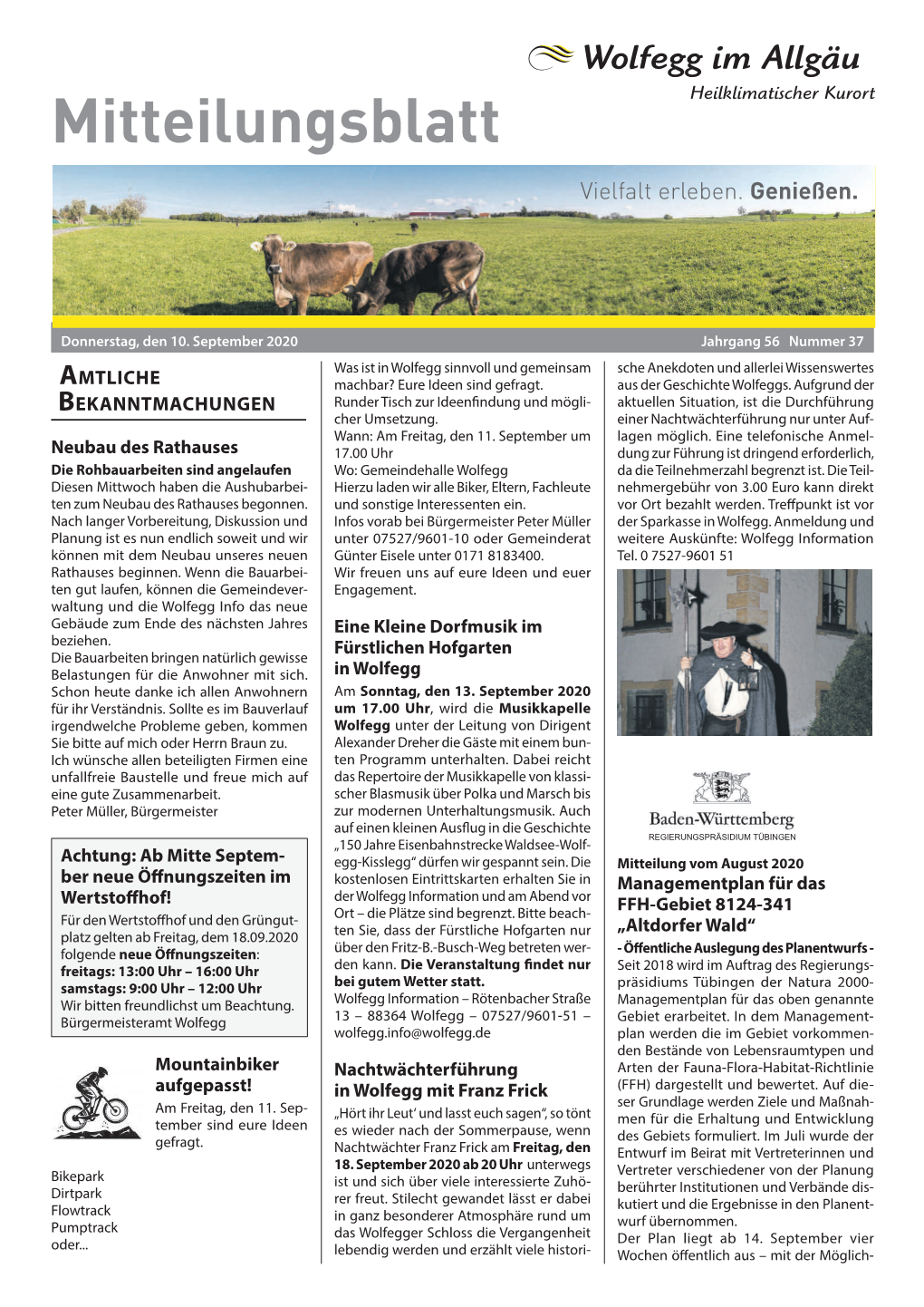 Mitteilungsblatt KW37/2020