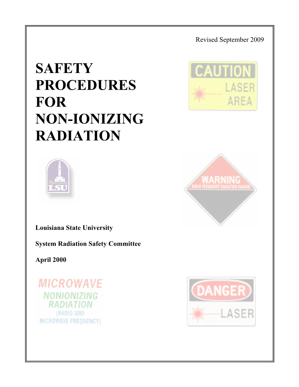 4. Safety Procedures for Non-Ionizing Radiation
