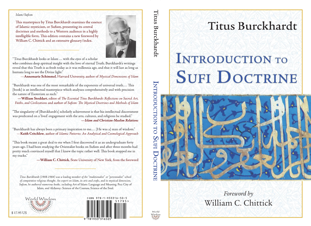 Introduction to Sufi Doctrine Appears As One of Our Selections in the Spiritual Classics Series