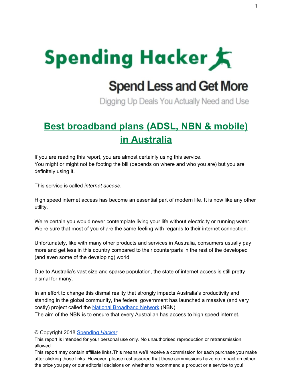 Best Broadband Plans (ADSL, NBN & Mobile)