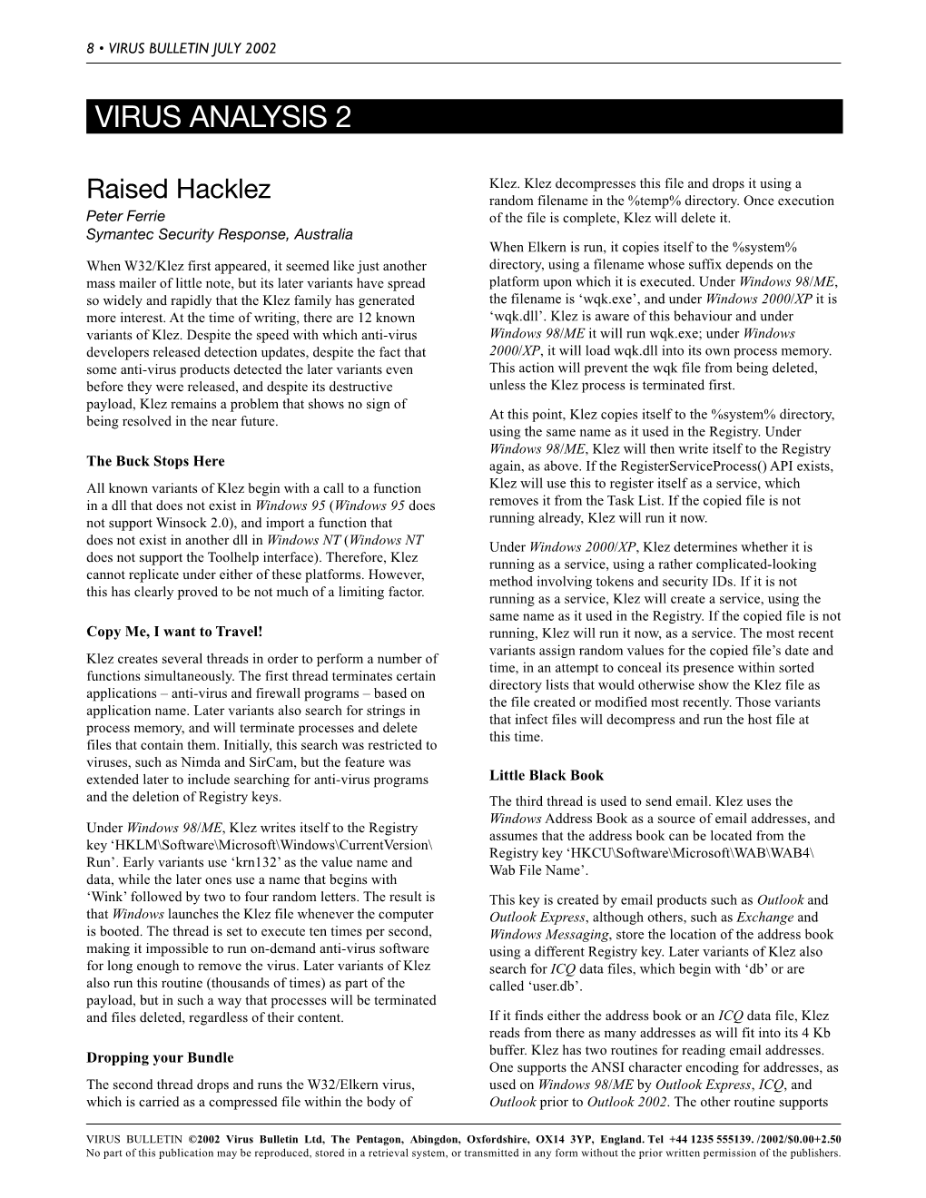 Virus Bulletin, July 2002