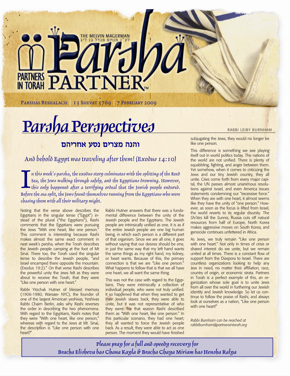 Parsha Perspectives