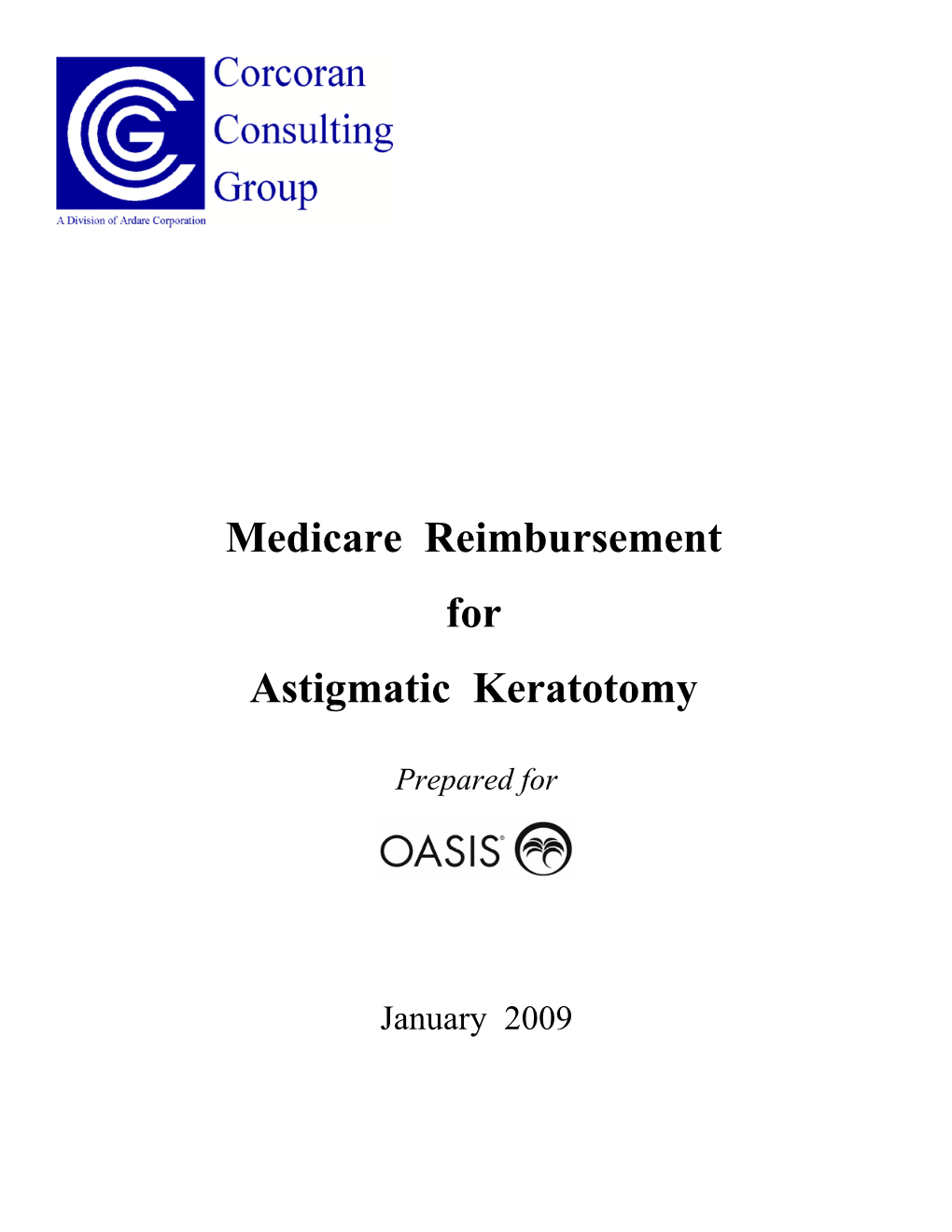 2009 Medicare Reimbursement for Astigmatic Keratotomy