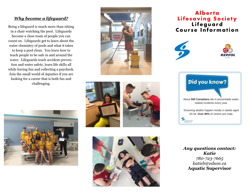 Alberta Lifesaving Society Lifeguard Course Information