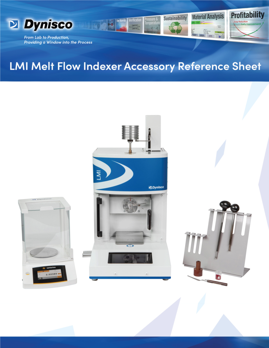 LMI Melt Flow Indexer Accessory Reference Sheet