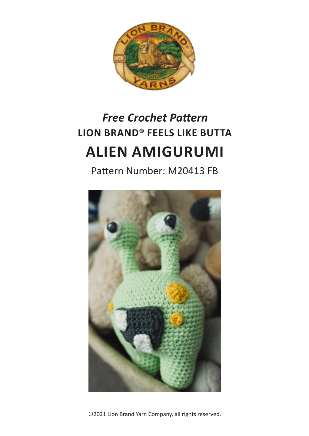 ALIEN AMIGURUMI Pattern Number: M20413 FB