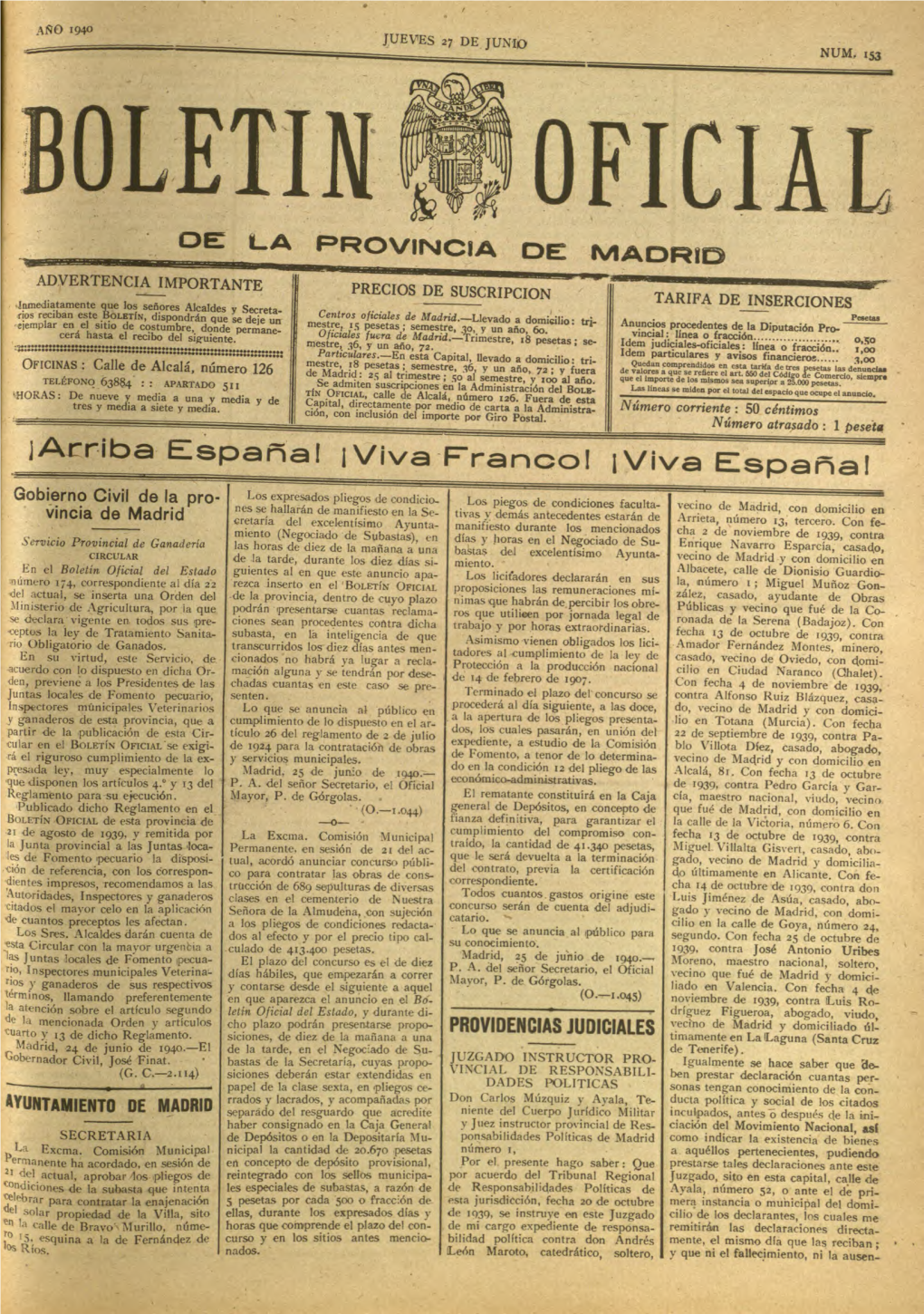 Boletín Oficial De La Provincia De Madrid