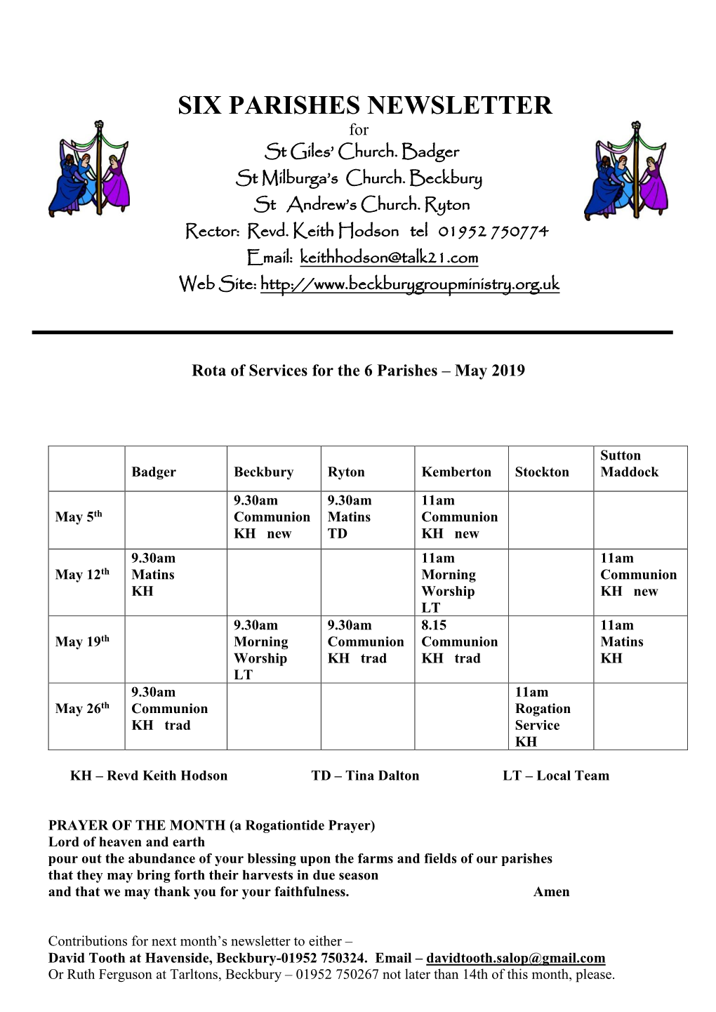 SIX PARISHES NEWSLETTER for St Giles’ Church