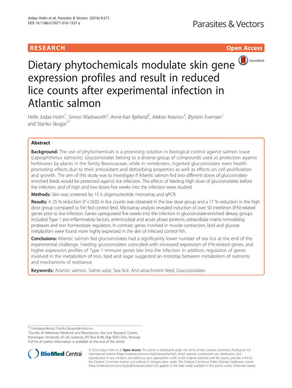 Dietary Phytochemicals Modulate Skin Gene Expression Profiles and Result in Reduced Lice Counts After Experimental Infection In