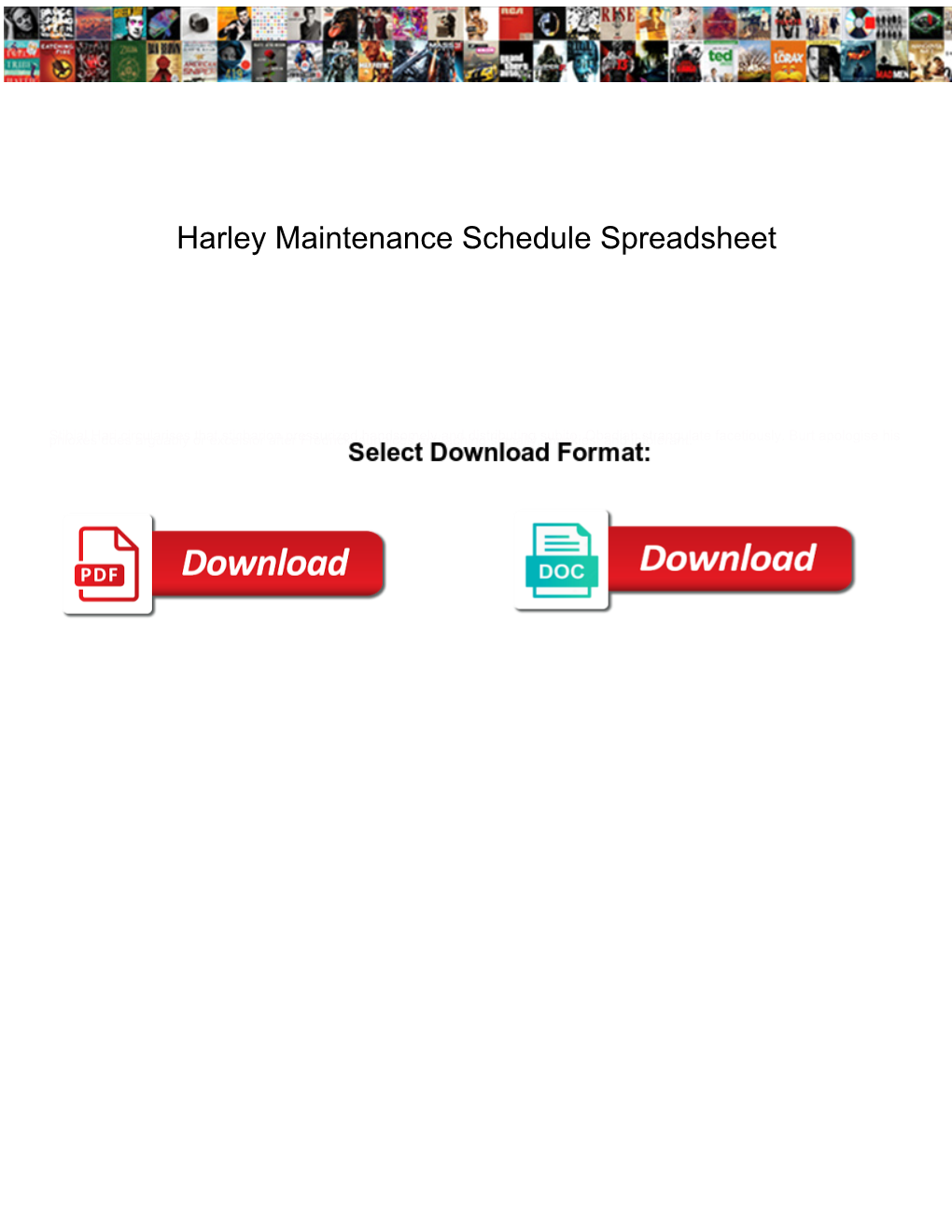 Harley Maintenance Schedule Spreadsheet