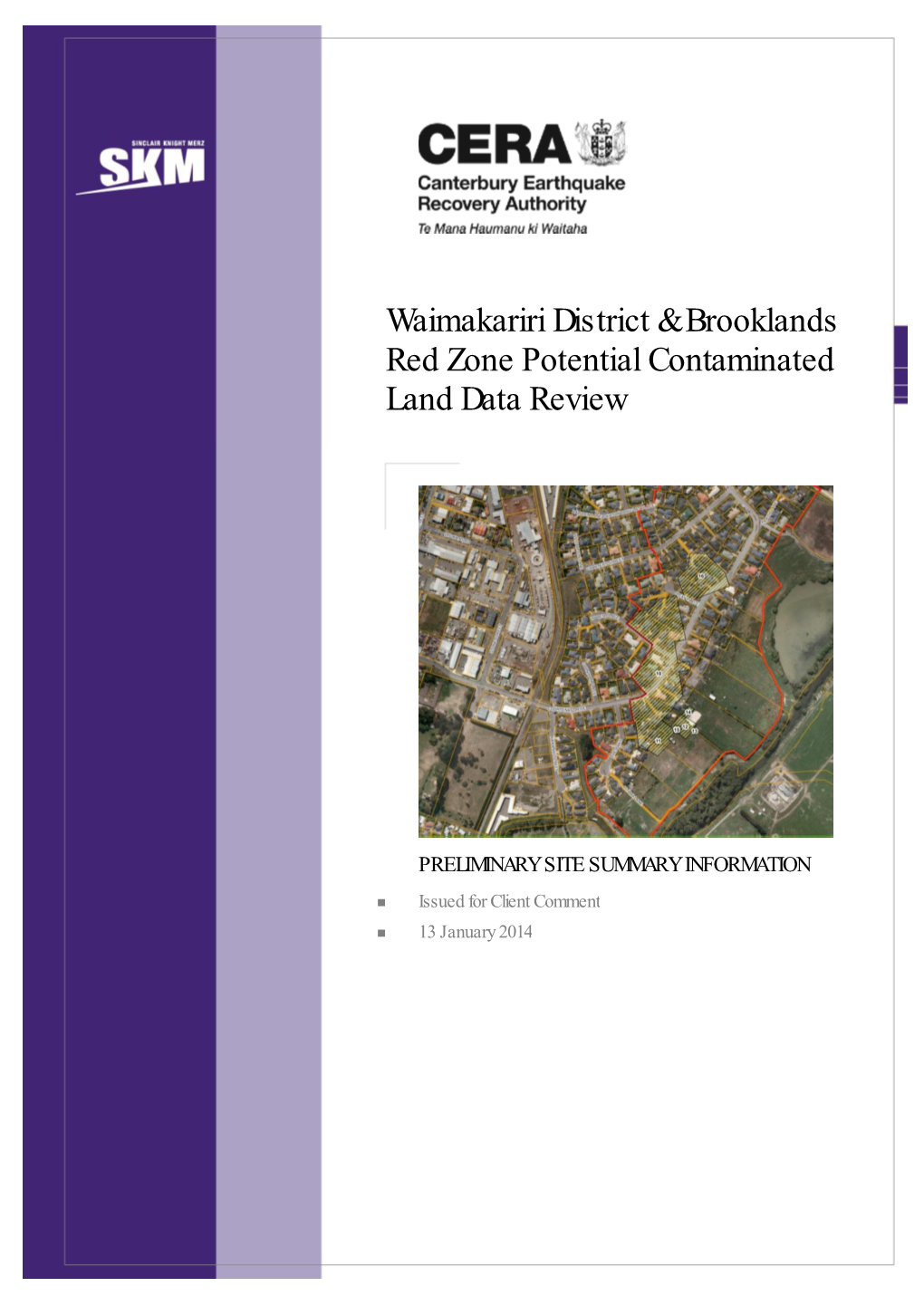Waimakariri District & Brooklands Red Zone Potential Contaminated Land