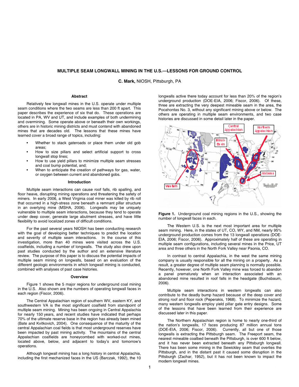 Multiple Seam Longwall Mining in the US