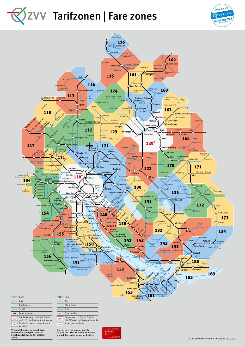 Tarifzonen | Fare Zones