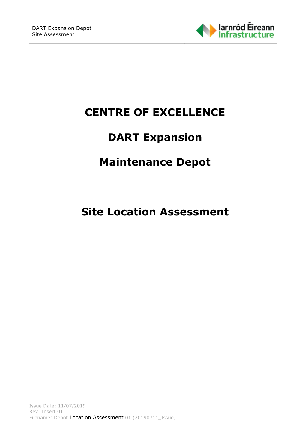 CENTRE of EXCELLENCE DART Expansion Maintenance Depot Site