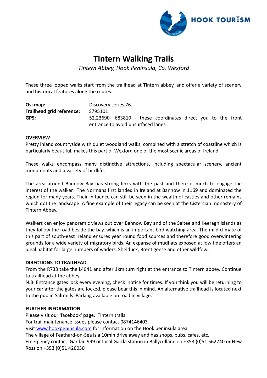 Tintern Walking Trails Tintern Abbey, Hook Peninsula, Co