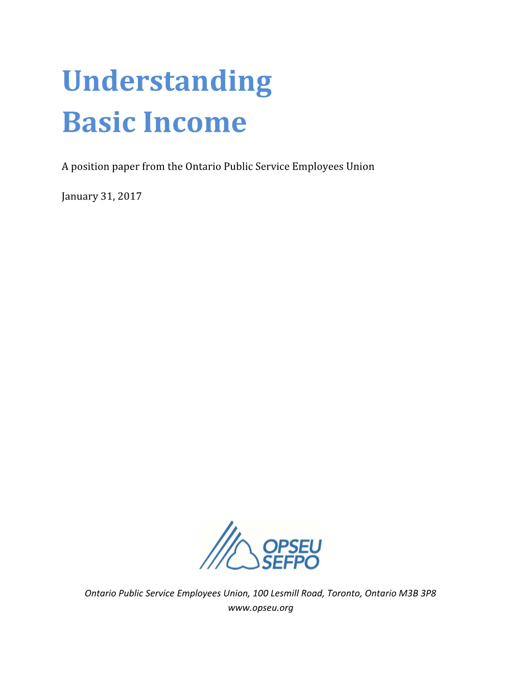 Understanding Basic Income