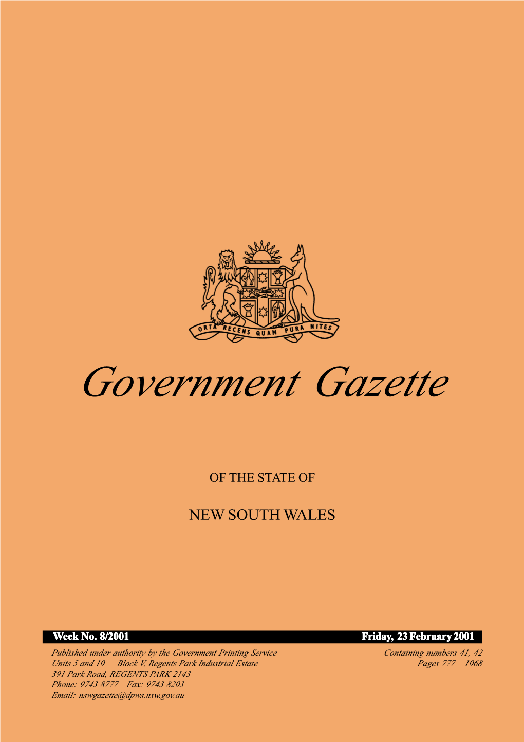 Government Gazette